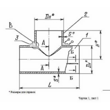 Тройники сварные с накладкой ОСТ 34 10.763-97
